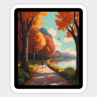 Autumn - Impressionism Morning Sticker